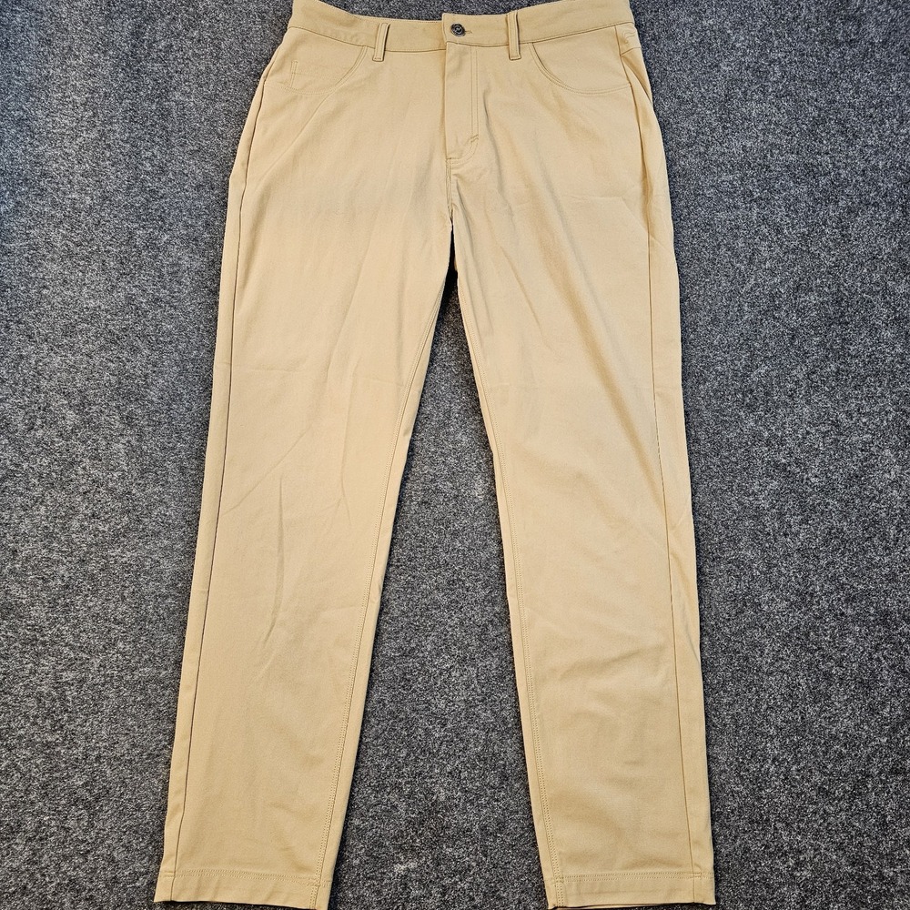Fabletics‎ Mens The Only Pant 32x30 Khaki Performance Stretch Casual PantsTan